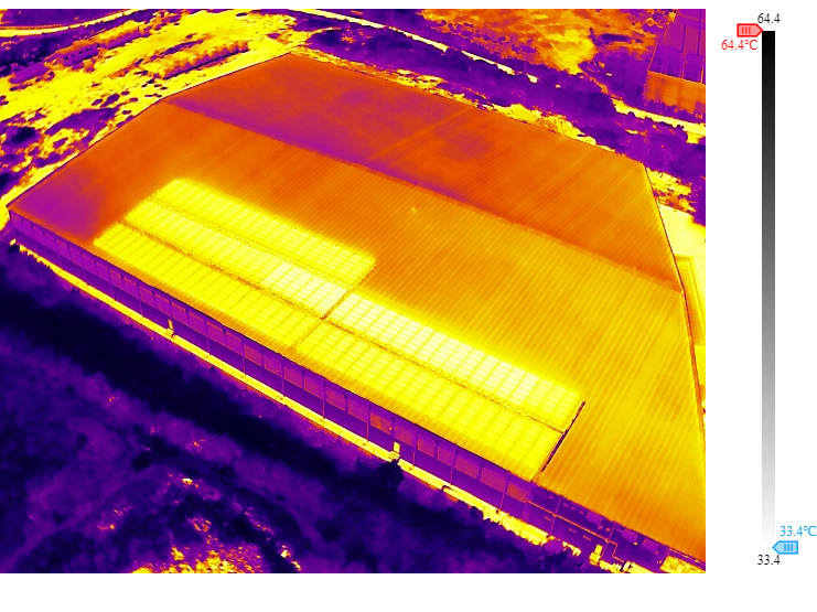 Drone thermal inspection image